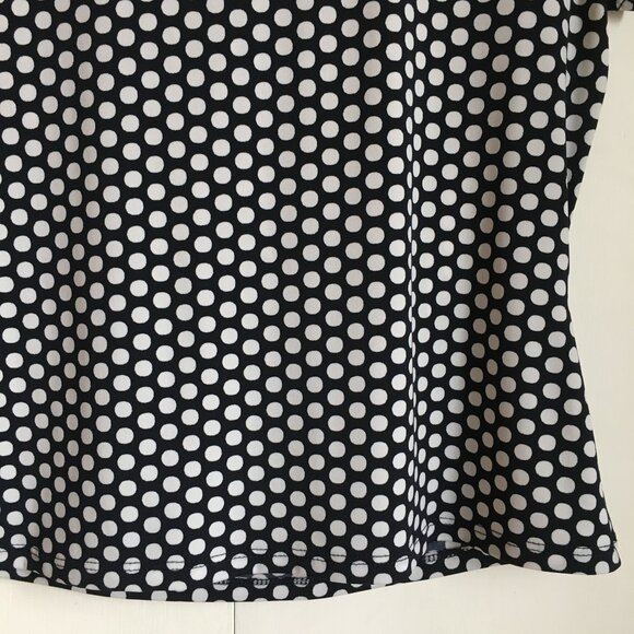 Black and White Comic Polka Dot Cap Sleeve Top - Picture 7 of 15